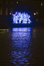 Die Lichtinstallation Rhizome House an der Amstel in Amsterdam.