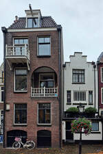 Zwei historische H�user am Buurkerzhof in Utrecht.