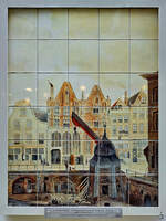 Dieses Mosaik mit einer historischen Stadtansicht aus den Anf�ngen des 19.