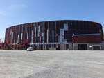 Hamar, Eishalle CC Amfi am Kornsiloveien, erbaut von 1991 bis 1992, 7000 Pltze (22.05.2023)