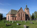 Strm, evangelische Kirche, Kreuzkirche aus rotem Backstein von 1857 (22.05.2023)