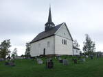 Follebu, evangelische Kirche, gotische Steinkirche erbaut 1260 (24.05.2023)