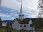 Venabygd, evangelische Kirche, kreuzfrmige Kirche erbaut 1780 (25.05.2023)