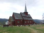 Heggenes, Hegge Stabkirche, erbaut im 13.