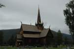 Eine in Norwegen bekannte Stabkirche in Fossbergom-Lom/Norwegen am 27.06.2011 besucht.