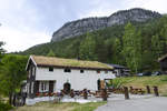 Das Hauptgebäude der Soja Jugendherbe im norwegischen Oppland Provinz.