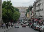 Blick ber die Karl Johans Gate zum Schloss; 20.06.2001