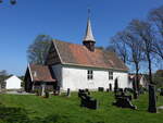 Ingedal, evangelische Kirche, erbaut um 1250, restauriert 1968 (20.05.2023)