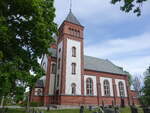 Slagen, evangelische Kirche, erbaut bis 1901 durch Halfdan Berle (29.05.2023)