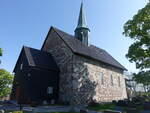 Rygge, evangelische Kirche, erbaut 1170, restauriert 1967 (21.05.2023)