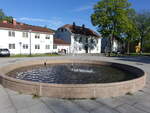Kongsberg, Gebude und Brunnen am Kirketorget (30.05.2023)