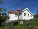 Lyngdal, evangelische Kirche, Kreuzkirche von 1730 (30.05.2023)