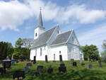 Lorenskog, evangelische Kirche, erbaut zwischen 1150 und 1250 (01.06.2023)