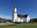 Vegarshei, evangelische Kirche, weie Holzkirche von 1810 (28.05.2023)