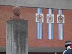 Lenindenkmal in Pyramiden, einer mittlerweile aufgegebene Bergarbeitersiedlung auf Spitzbergen.