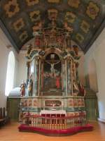 Trondheim, Hochaltar von 1744 der Var Frue Kirke, Frauenkirche (27.06.2013)
