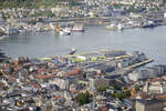 Blick auf Bergen von Flyen.