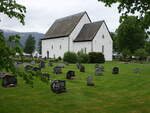 Kinsarvik, evangelische Kirche, erbaut von 1150 bis 1200 (27.05.2023)