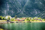 Blick auf Eidfjord (Norwegen) von Simadalsvegen.