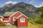 Holzhaus am Simadalsvegen in Eidfjord (Norwegen).