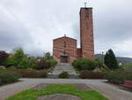 Notodden, evangelische Kirche, erbaut 1938 durch die Architekten Dagfinn Morseth und Mads Wiel Gedde (27.05.2023)