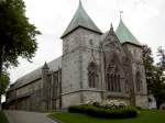 Stavanger, Dom, erbaut ab 1125, einzige mittelalterliche Kathedrale im anglonormannisch-gotischen Stil in Norwegen (24.06.2013) 