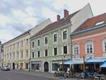 Sch�ne Fassadenreihe am neuen Platz in Klagenfurt.