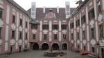 Drosendorf, Innenhof von Schloss Drosendorf, erbaut ab 1694, heute Bildungseinrichtung der Landarbeiterkammer, Bezirk Horn (18.04.2014)