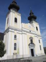 Wallfahrtskirche Maria Taferl, erbaut von 1660 bis 1724 von Georg Gerstenbrandt,   Kuppel von Jakob Prandtauer (1711), Ostturm von 1687, Westturm von 1697 (22.09.2013)