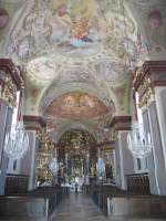 Wallfahrtskirche Maria Taferl, einschiffiges Langhaus, Malereien von Antonio Beduzzi, Hochaltar von Johann Michael Prunner (1734), Seitenaltre von Jakob Mssl,  Altarbilder von Martin