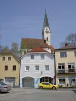 Mauthausen, Marktplatz mit Pfarrkirche St.