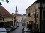 Ein beliebtes Motiv fr Maler, von der Kellerbrustiege mit Sicht auf den Kirchturm; 071005