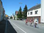 Bahnhofstrasse, komplett KFZ-Frei anlsslich des Rieder Rundstreckenrennen; im Hintergrund die Altkatholische Kirche aus dem Jahre 1893; 080512