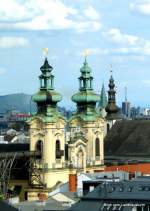 Linz, Ansichten vom Landhausturm ...