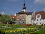 Wels, Burggarten mit Stadtpfarrkirche (05.05.2013)