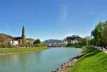 Salzburg in Richtung Altstadt von Norden - 25.04.2012