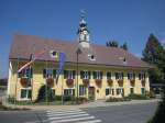 Frauental, Rathaus mit Uhrturm in der Schulgasse 1, erbaut im 19.