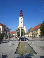 Fernitz, Wallfahrtskirche Maria Trost, erbaut von 1506 bis 1514, sptgotische dreischiffige Hallenkirche (18.08.2013)