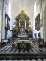 Graz, Hochalter der Maria Hilf Klosterkirche von Pomis, Gnadenbild Maria Hilf von 1611 (18.08.2013)
