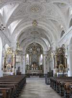 Hall, Langschiff der Jesuitenkirche, Hochaltarbild von 1609 (01.05.2013)