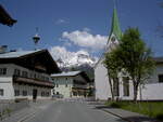 Hochfilzen, Pfarrkirche Unsere Liebe Frau Maria Schnee, erbaut von 1745 bis 1746 (08.06.2013)