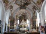 Serfaus, barocke Altre der Maria Himmelfahrt Kirche (28.04.2013)