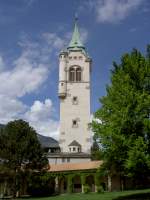Schwaz, Glockenturm der Stadtpfarrkirche, erbaut 1911 (09.05.2013)