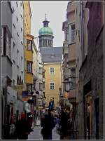 Spaziergang durch die Altstadt von Innsbruck am 22.12.09.