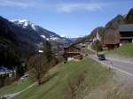 Aussicht auf Sonntag im Groen Walsertal mit St.