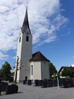 Nofels, Pfarrkirche Maria Heimsuchung, erbaut von 1726 bis 1728 (03.06.2021)