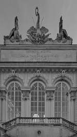 Der Mittelteil der Gloriette im Schlossgarten von Schloss Schnbrunn in Wien.