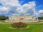 Das Schloss Belvedere in Wien Mitte Juli 2019.
