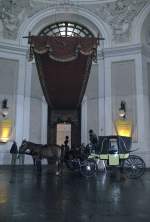 Der Eingang zu den Kaiserappartements der Hofburg in Wien.