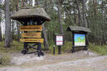 Eimngang zum Slowinischen Nationalpark bei Rąbka (Rumbke) im polnischen Hinterpommern.